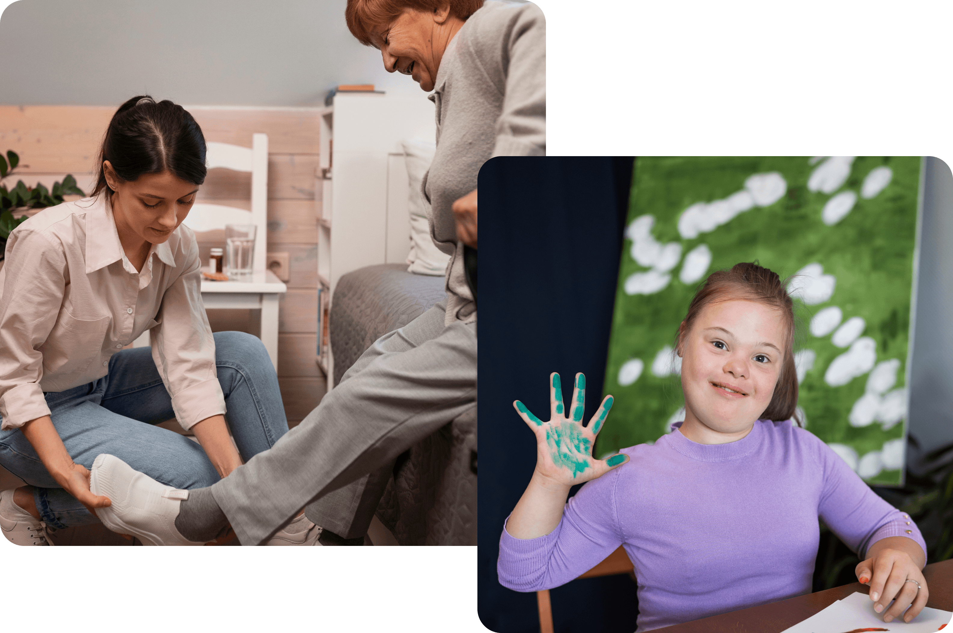 NDIS support workers helping participants